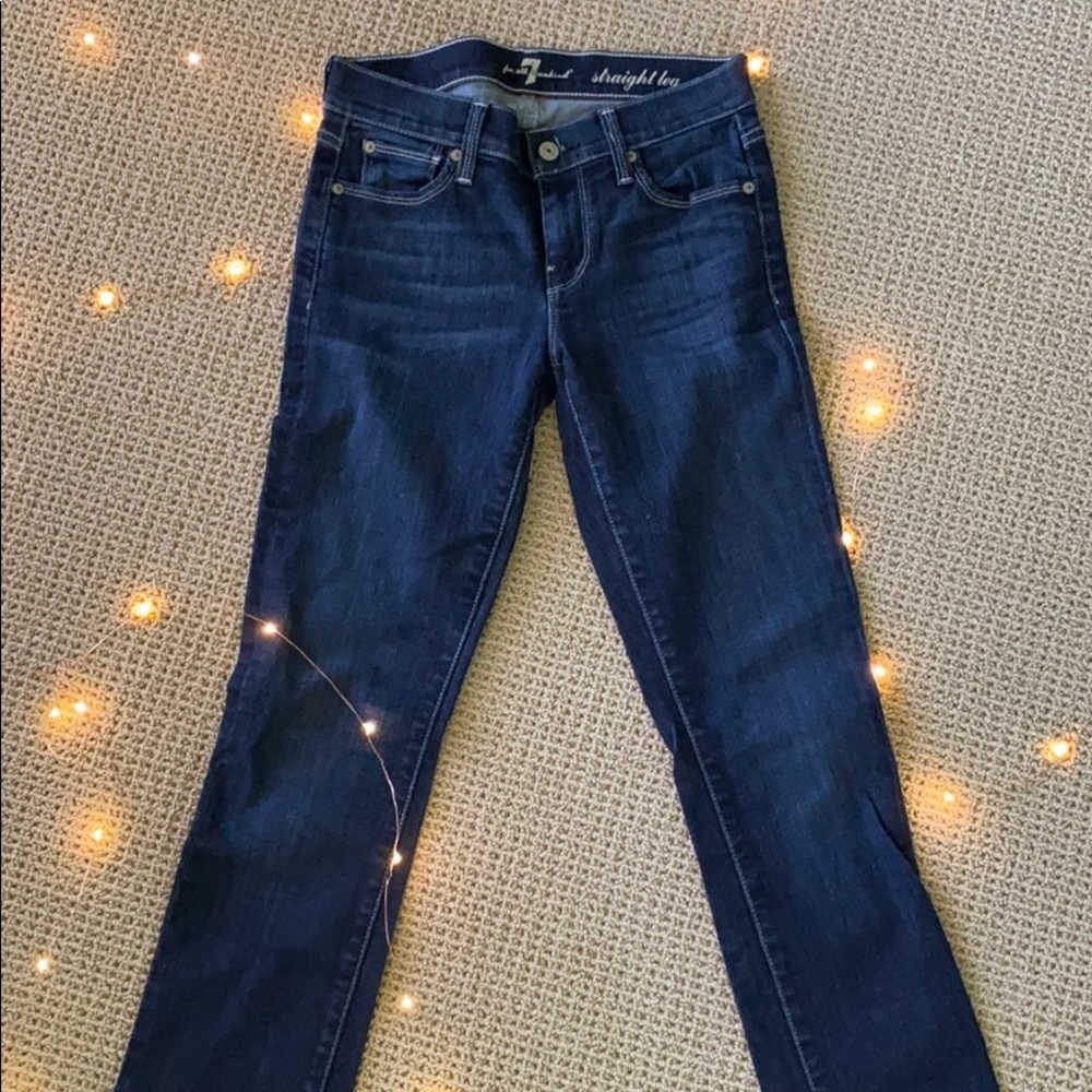 Dark wash 7 For All Mankind jeans (straight-leg)